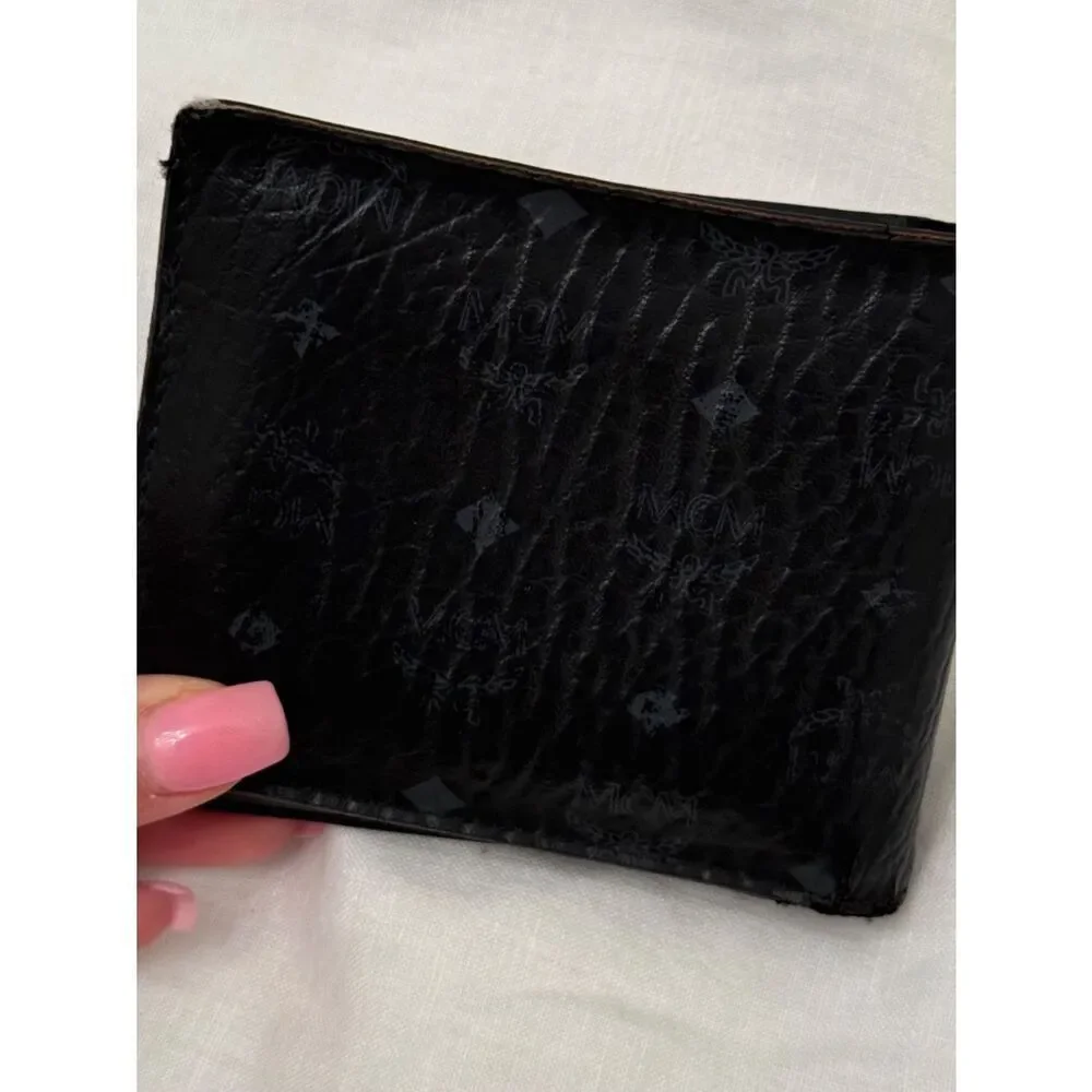 MCM Men’s Bifold Wallet In Visetos Original Black